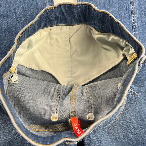 SPANX Seamed Front Wide Leg Pull On Stretch Jeans Vintage Indigo Wash Size S - Picture 12 of 16